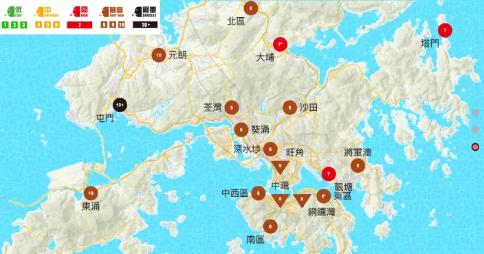 本港部分地區空氣質素健康指數達嚴重級別 當局籲市民減戶外逗留時間