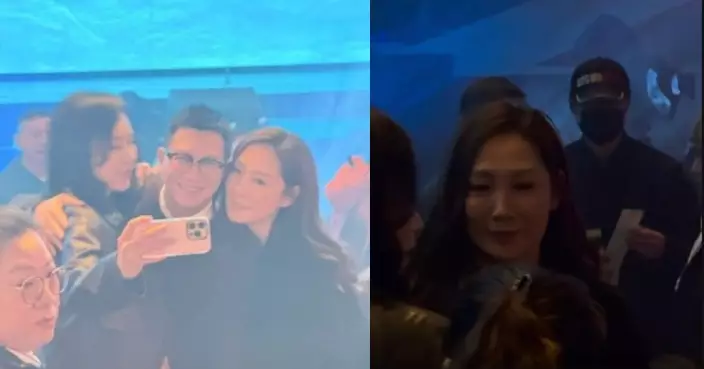 吳美珩罕有現身紅館 與張家輝重逢熱情相擁