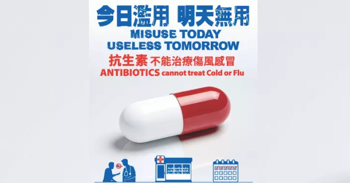 衞防中心發布新版《社區醫療抗生素用藥建議》 籲醫生減少不必要處方
