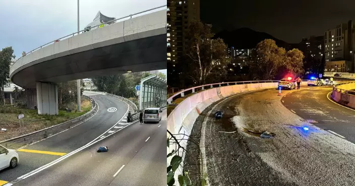 電單車屯門青田路橋上失控撞欄 鐵騎士飛墮屯門公路死亡