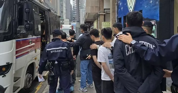 警方聯同入境處新界南反黑工及掃黃 共拘35名男女