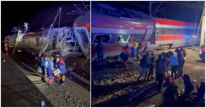 西班牙兩高鐵出軌相撞 最少21死逾百傷