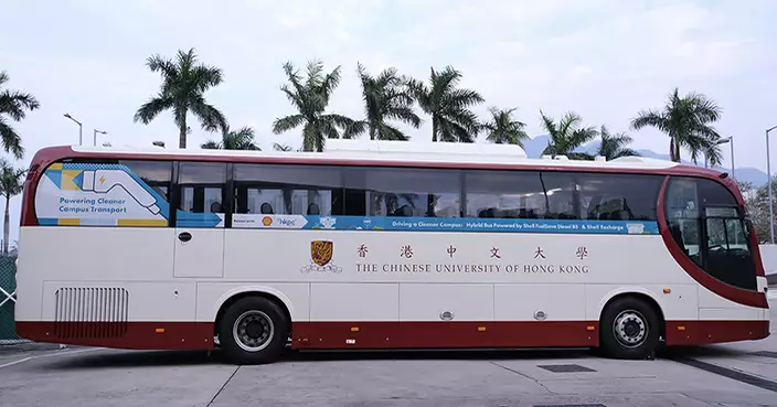 中大首設Shell電動校巴快充站　混能巴士同日啟動邁向零碳校園