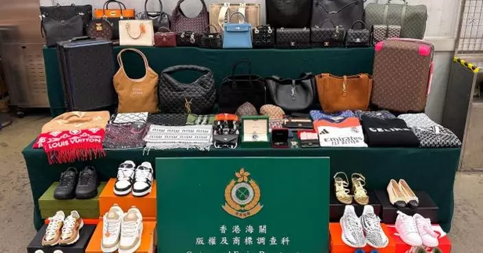 海關從迪拜進口貨物檢獲7800件冒牌衣物 市值約480萬元