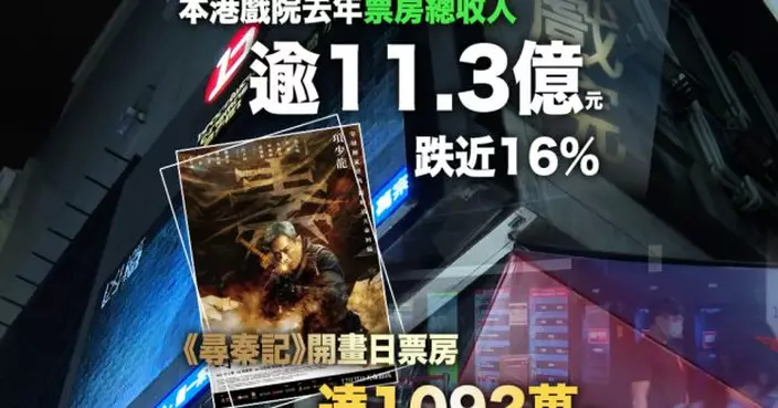 本港戲院去年票房總收入逾11.3億元　按年跌近16%