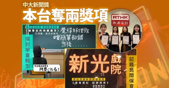 本台保育霓虹招牌及探討學童輕生報道分別奪中大新聞獎