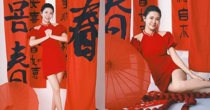 江嘉敏晒紅噹噹賀年寫真 短裙Look上陣騷美腿勁養眼