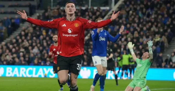 英格蘭超級足球聯賽　曼聯作客1:0擊敗愛華頓