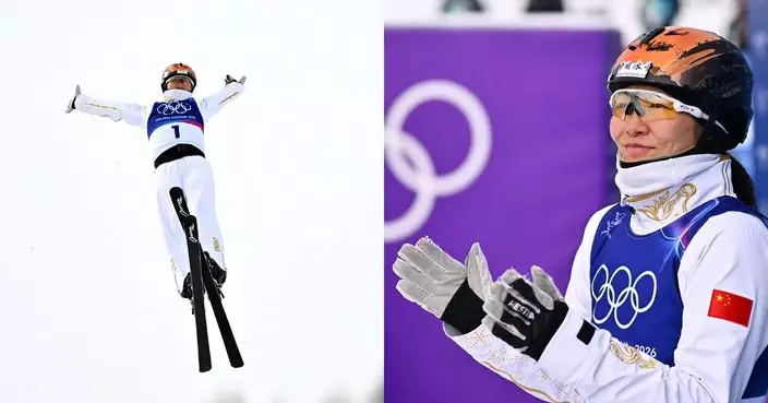 國家隊徐夢桃於冬奧會自由式滑雪女子空中技巧決賽奪金