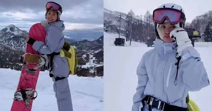 郭柏妍初體驗滑雪狂跌喊爆 網民心痛：見你跌都覺得痛