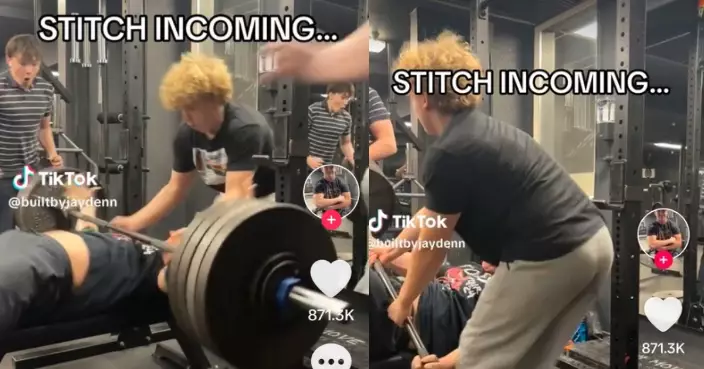 健身房挑戰高重量臥推失手 美國14歲少年遭逾190KG槓鈴重壓胸口幸無大礙