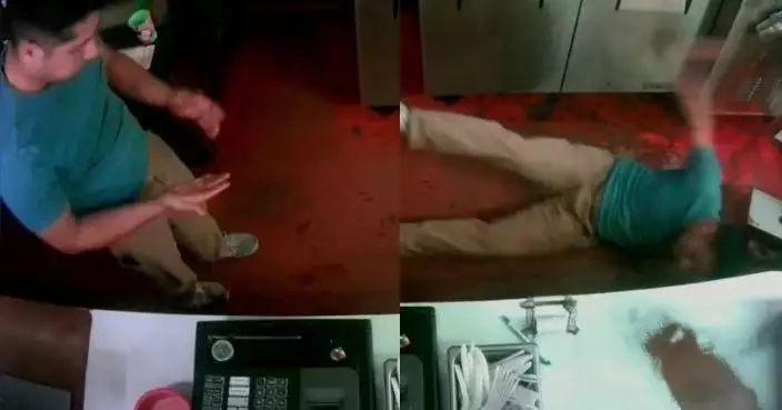 凌晨闖雪糕店偷食跣倒 美竊賊撞翻雪糕即化身「清潔工」清理現場再淡定離開