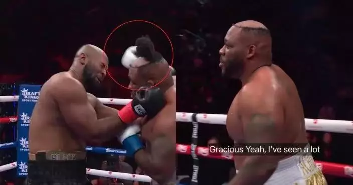 比賽中假髮被打飛惹爆笑 美拳手大方扯下扔向觀眾席引全場沸騰