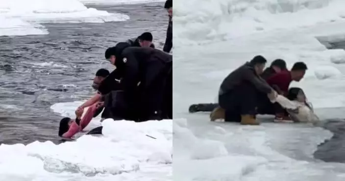 內地母女遊新疆零下20度拍照打卡跌落冰河 幸獲遊客合力救起化險為夷