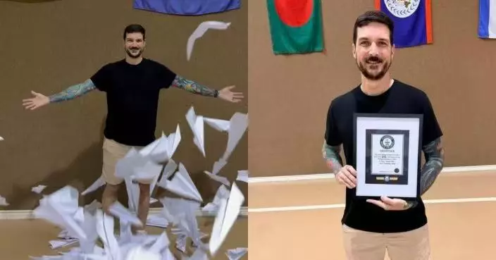 每一架均具實際飛行能力！美漢1小時摺250架紙飛機刷新世界紀錄