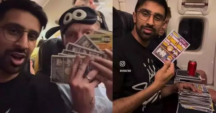 買光瑞安航空近百張刮刮樂彩票 英男號召乘客幫刮獎竟「全軍覆沒」零收獲