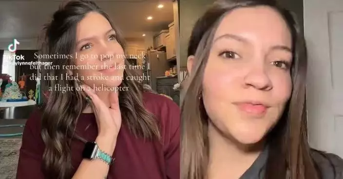 習慣性轉頸部放鬆竟誘發中風 美國女短暫失明15分鐘身體麻木說話困難