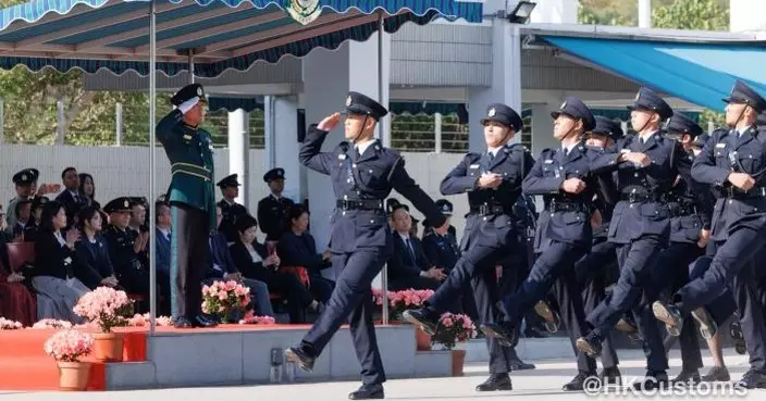 檢閱海關學員結業會操 陳子達寄語廉潔奉公傳承優良誠信文化