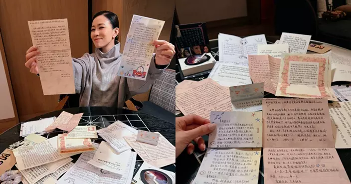 佘詩曼熬夜讀「情書」 隔空頒獎勉勵學霸粉絲
