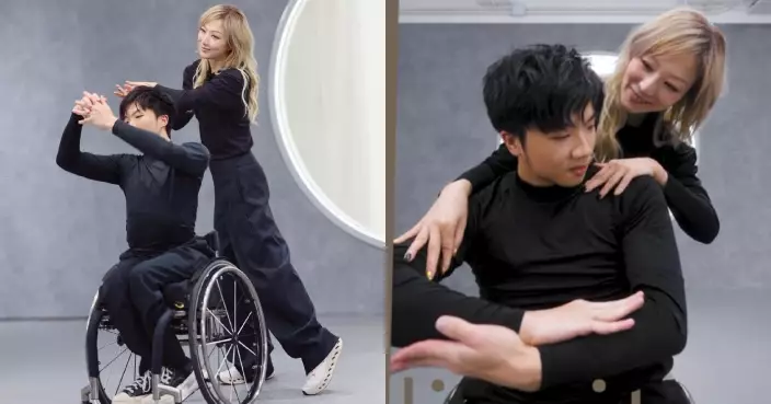 鄭秀文與世界排名第3輪椅舞者余俊延共舞 宣揚「無限亮」態度 超越肢體限制跳出光芒