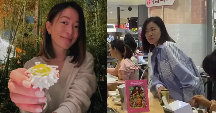 視后佘詩曼孖媽咪遊曼谷 素顏現身Food Court勁親切