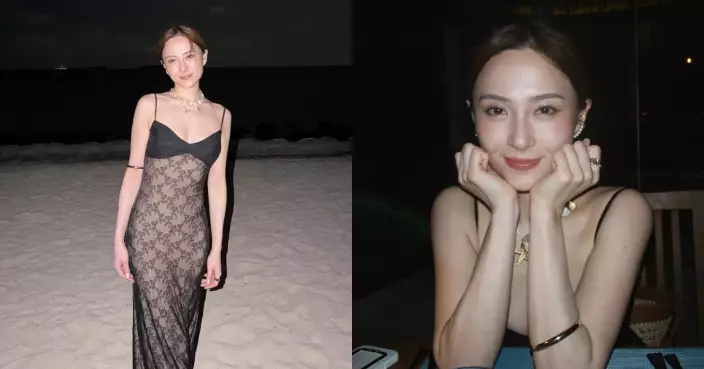 邵初派福利大玩透視Feel 吊帶長裙盡展凹凸有致好身段