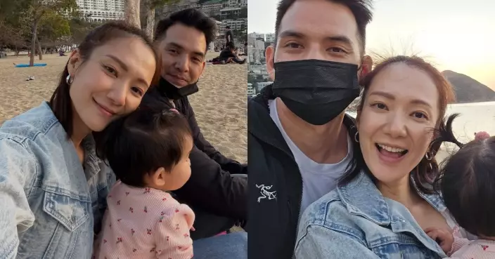 王君馨首一家三口過情人節 沙灘睇日落簡單又溫馨