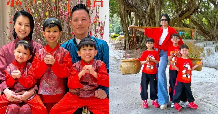 胡杏兒舉家回圍村祭祖 齊佈置家居豪宅擺滿年花