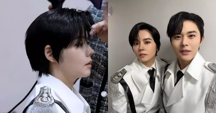 韓佳人挑戰男裝複製金桐俊音樂劇造型 超神似合照掀熱議