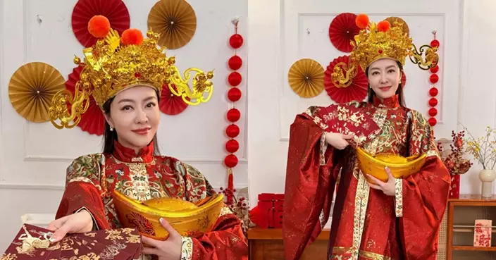 熊黛林新正頭Cosplay女財神 金光閃閃派福氣