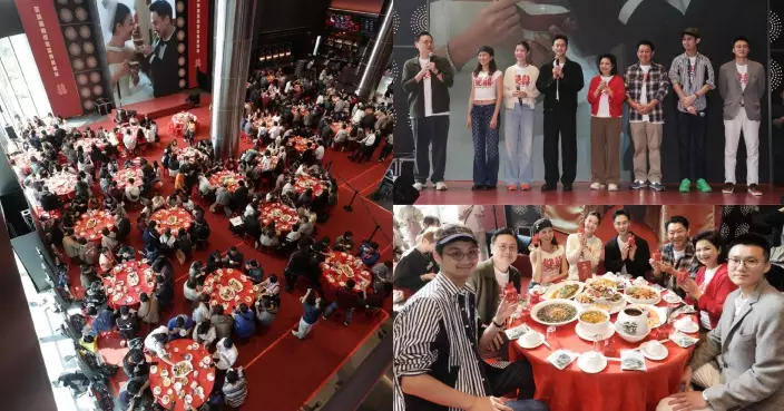 雙囍｜台灣戲院舉行「婚宴」延開28席場面熱鬧震撼！余香凝感謝拍攝時獲楊貴媚照顧