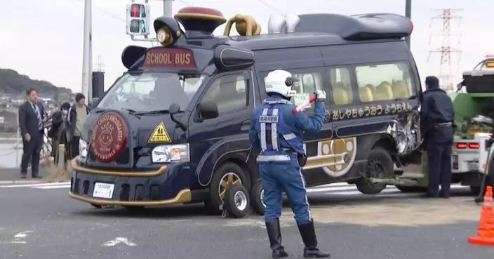 日本福岡縣幼稚園校巴與私家車相撞 14人受傷送院包括9名幼兒