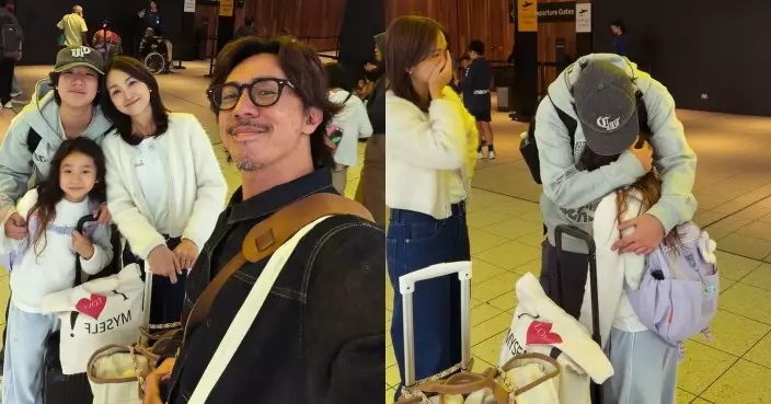 張繼聰全家陪長子赴澳洲升學 謝安琪機場送別淚崩不捨