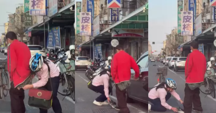台高中女生街頭助失智翁拉褲穿鞋　網民讚天使化身