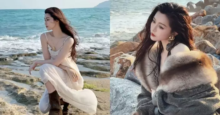 文詠珊海邊寫真「白到反光」 香肩＋長腿齊發