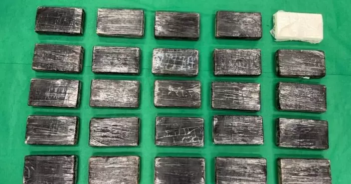 海關檢獲約2200萬元懷疑可卡因　4人被捕