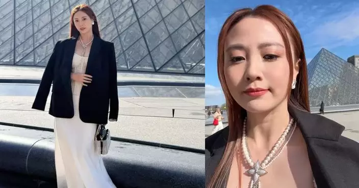 朱晨麗貴婦Look打卡羅浮宮 網民誤以為行騷