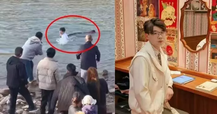 岸邊散步聞呼救聲 甘肅博士生腰繫繩索奮身跳黃河救起落水女子