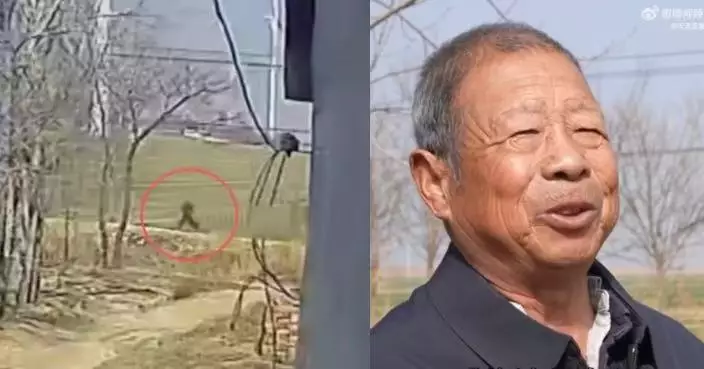 目睹2女孩連人帶車墮河溝 山東76歲翁狂奔200米跳冰河救人