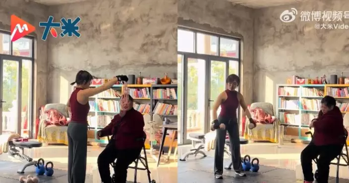 二次腦出血後偏癱 河南6旬婦獲新抱陪訓練兩個月 甩輔助重拾行走能力