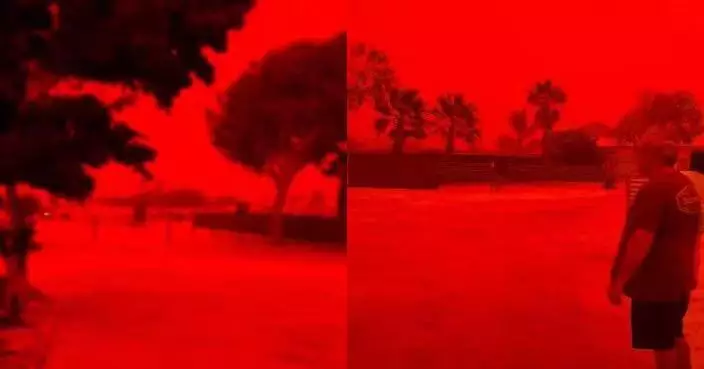 五級氣旋「納雷爾」狂襲澳洲！天空變詭異血紅色 末日景象嚇壞網友