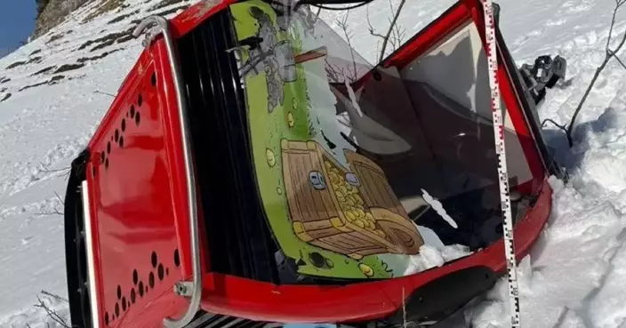 瑞士滑雪區纜車突脫落墜坡 沿山坡急速翻滾造成61歲女乘客身亡
