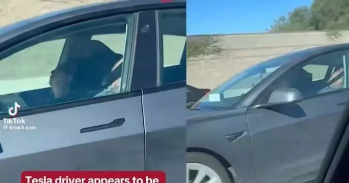 加州特斯拉司機疑開自動駕駛模式 與乘客齊齊歪頭熟睡惹議