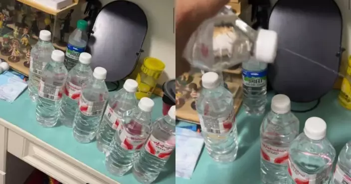 網購純淨水飲後心跳加速 吉林男檢查揭整箱瓶蓋均有針孔報警處理