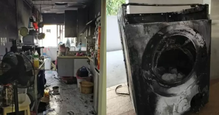 使用6年滾筒洗衣機突冒煙起火 新加坡女戶主逃出後聞爆炸聲幸無人受傷