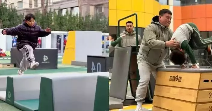 操場變練兵場！山東幼兒園體能課爆紅 幼童吊槓跳馬翻越障礙動作俐落
