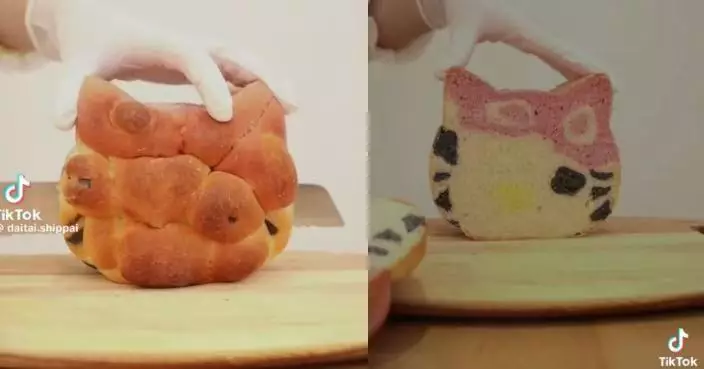 花3.5小時製Hello Kitty多士 日人滿心期待切開驚見「崩壞版本」哭笑不得