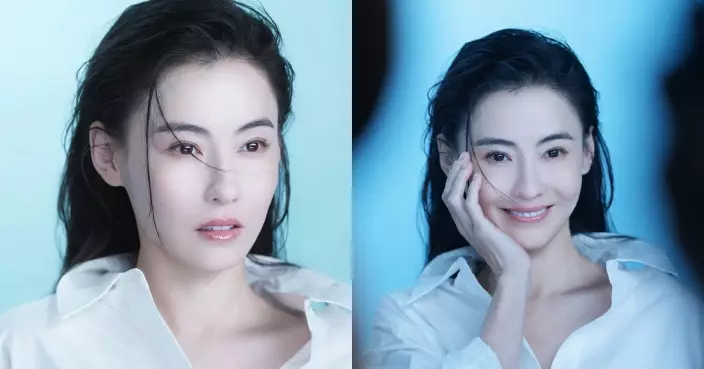 45歲張栢芝復工為護膚品牌影造型照 清爽造型獲讚：神顏！