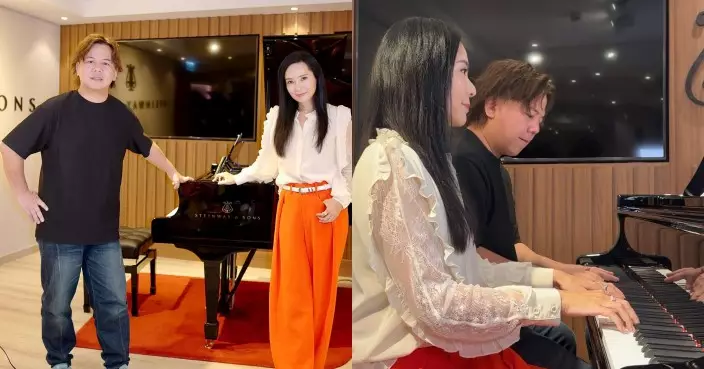 郭羡妮再挑彈琴癮 孖伍仲衡四手聯彈《用背脊唱情歌》賀元宵