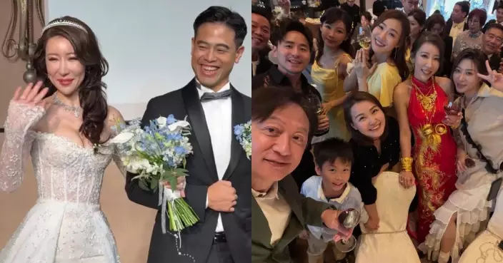 前TVB咪神陳沛汶低胸性感婚紗出嫁 成身金器貴氣十足